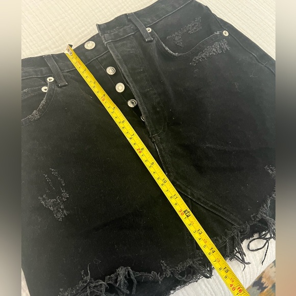 Agolde black denim jean skirt size 25 - Picture 6 of 6